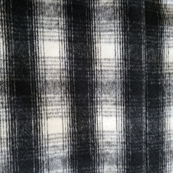 Wool Blend black/off white Plaid Coat XS - Picture 7 of 7